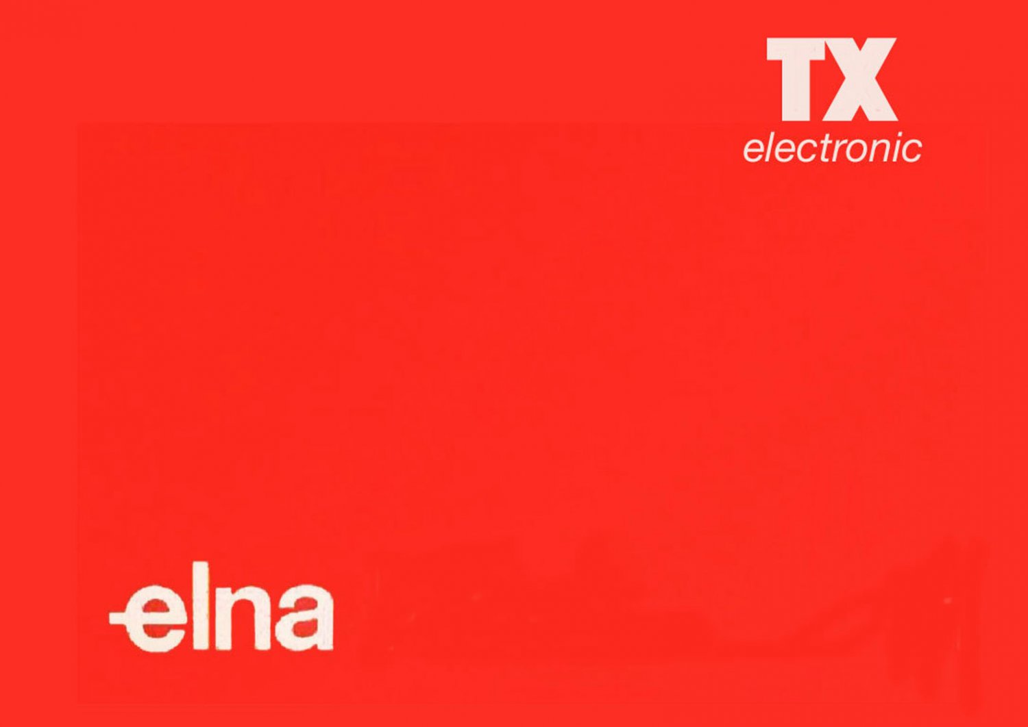 Instruction / Operating Manual for Vintage Elna TX Electronic class 57