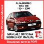 WORKSHOP MANUAL SERVICE REPAIR ALFA ROMEO 145 - 146 (1994-2000) (EN)