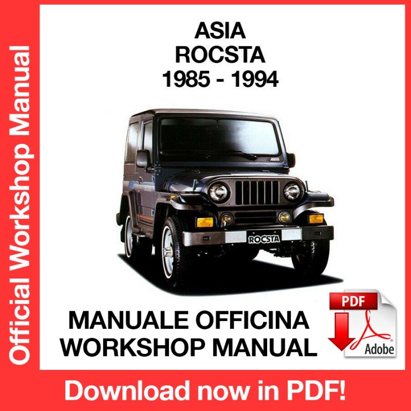 WORKSHOP MANUAL SERVICE REPAIR SERVICE REPAIR ASIA ROCSTA (1985-1994) (EN)