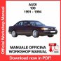 WORKSHOP MANUAL SERVICE REPAIR AUDI 100 (1991-1994) (EN)