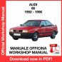 WORKSHOP MANUAL SERVICE REPAIR AUDI 80 (1992-1996) (EN)