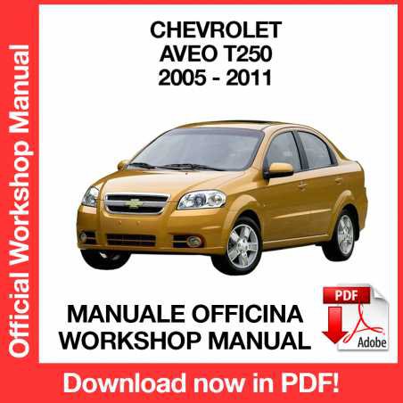 WORKSHOP MANUAL SERVICE REPAIR CHEVROLET AVEO T250 (2005-2011) (EN)