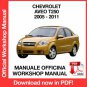 WORKSHOP MANUAL SERVICE REPAIR CHEVROLET AVEO T250 (2005-2011) (EN)