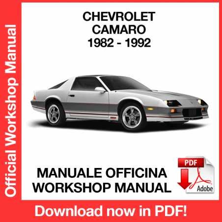 WORKSHOP MANUAL SERVICE REPAIR CHEVROLET CAMARO (1982-1992) (EN)