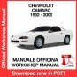 WORKSHOP MANUAL SERVICE REPAIR CHEVROLET CAMARO (1992-2002) (EN)