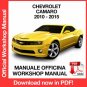 WORKSHOP MANUAL SERVICE REPAIR CHEVROLET CAMARO (2010-2015) (EN)