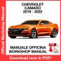 WORKSHOP MANUAL SERVICE REPAIR CHEVROLET CAMARO (2019-2022) (EN)