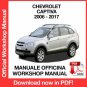 WORKSHOP MANUAL SERVICE REPAIR CHEVROLET CAPTIVA (2006-2017) (EN)