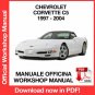 WORKSHOP MANUAL SERVICE REPAIR CHEVROLET CORVETTE C5 (1997-2004) (EN)