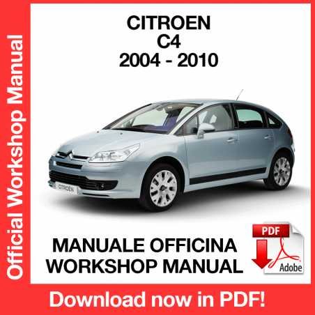 WORKSHOP MANUAL SERVICE REPAIR CITROEN C4 (2004-2010) (EN)