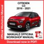 WORKSHOP MANUAL SERVICE REPAIR CITROEN C3 (2016-2021) (EN)