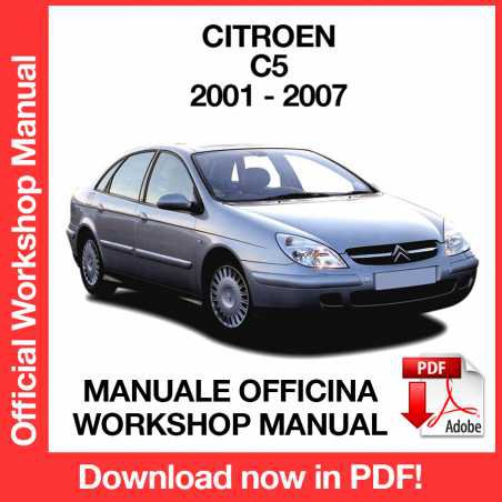 WORKSHOP MANUAL SERVICE REPAIR CITROEN C5 (2001-2007) (EN)