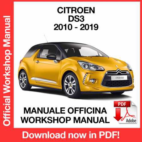 WORKSHOP MANUAL SERVICE REPAIR CITROEN DS3 (2010-2019) (EN)