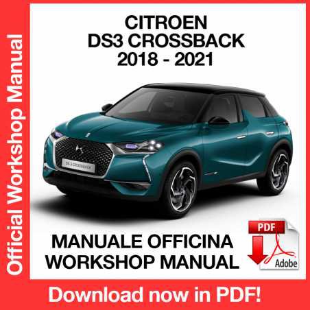 WORKSHOP MANUAL SERVICE REPAIR CITROEN DS3 CROSSBACK E-TENSE (2018-2021) (EN)