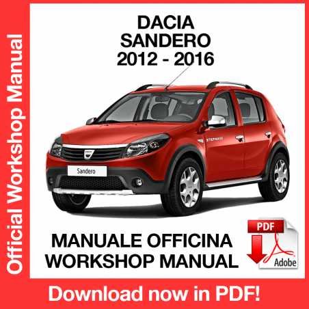 WORKSHOP MANUAL SERVICE REPAIR DACIA SANDERO (2012-2016) (EN)