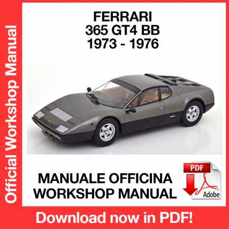 WORKSHOP MANUAL SERVICE REPAIR FERRARI 365 GT4 BB (1973-1976) (EN)