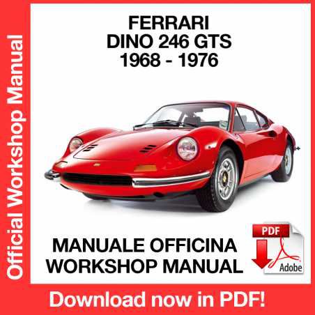 WORKSHOP MANUAL SERVICE REPAIR FERRARI DINO 246 GT GTS (1985-1989) (EN)