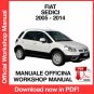 WORKSHOP MANUAL SERVICE REPAIR FIAT SEDICI (2005-2014) (EN)