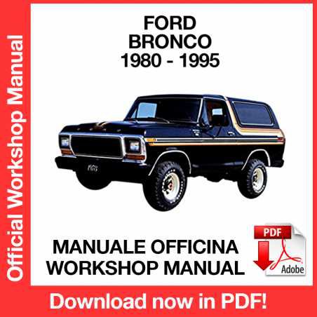 WORKSHOP MANUAL SERVICE REPAIR FORD BRONCO (1980-1995) (EN)