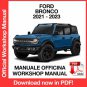 WORKSHOP MANUAL SERVICE REPAIR FORD BRONCO (2021-2023) (EN)