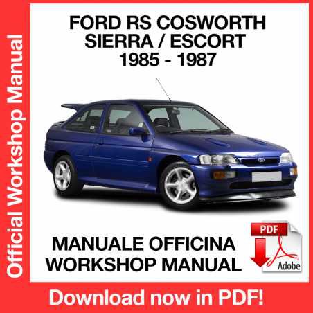 WORKSHOP MANUAL SERVICE REPAIR FORD ESCORT / SIERRA RS COSWORTH (1985-1987) (EN)