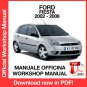 WORKSHOP MANUAL SERVICE REPAIR FORD FIESTA (2002-2008) (EN)