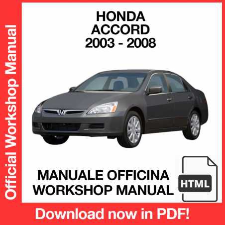 WORKSHOP MANUAL SERVICE REPAIR HONDA ACCORD (2003-2008) (EN)