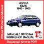 WORKSHOP MANUAL SERVICE REPAIR HONDA CIVIC (1995-2000) (EN)