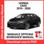 WORKSHOP MANUAL SERVICE REPAIR HONDA CIVIC (2016-2020) (EN)