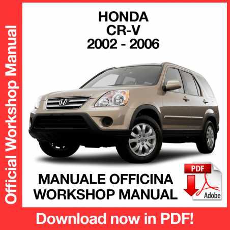 WORKSHOP MANUAL SERVICE REPAIR HONDA CR-V (2002-2006) (EN)