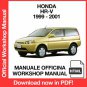 WORKSHOP MANUAL SERVICE REPAIR HONDA H-RV HRV (1999-2001) (EN)