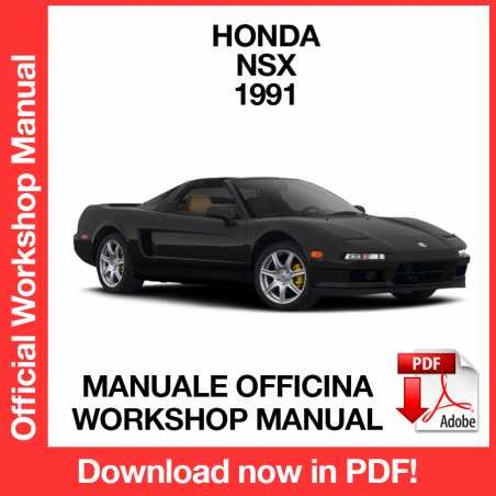 WORKSHOP MANUAL SERVICE REPAIR HONDA NSX (1991) (EN)