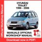 WORKSHOP MANUAL SERVICE REPAIR HYUNDAI TRAJET (1996-2006) (EN)