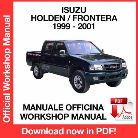 WORKSHOP MANUAL SERVICE REPAIR ISUZU HOLDEN FRONTERA (1999-2001) (EN)