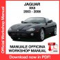 WORKSHOP MANUAL SERVICE REPAIR JAGUAR XK8 (2003-2006) (EN)