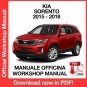WORKSHOP MANUAL SERVICE REPAIR KIA SORENTO (2015-2018) (EN)