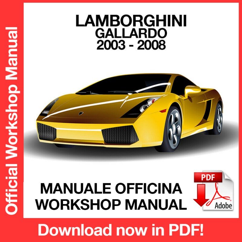 WORKSHOP MANUAL SERVICE REPAIR LAMBORGHINI GALLARDO (2003-2008) (EN)