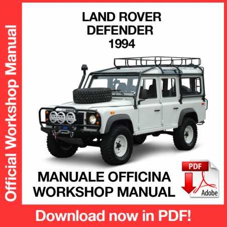 WORKSHOP MANUAL SERVICE REPAIR LAND ROVER DEFENDER (1994) (EN)