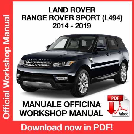 WORKSHOP MANUAL SERVICE REPAIR LAND ROVER RANGE ROVER SPORT L494 (2014-2019) (EN)