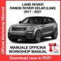 WORKSHOP MANUAL SERVICE REPAIR LAND ROVER RANGE ROVER VELAR L560 (2017-2021) (EN)