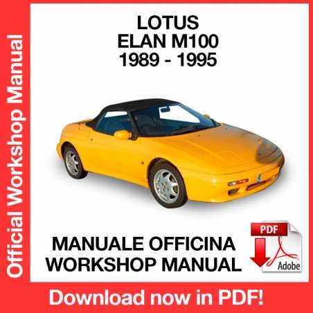 WORKSHOP MANUAL SERVICE REPAIR LOTUS ELAN M100 (1989-1995) (EN)