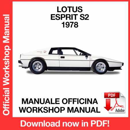 WORKSHOP MANUAL SERVICE REPAIR LOTUS ESPRIT S2 (1978) (EN)