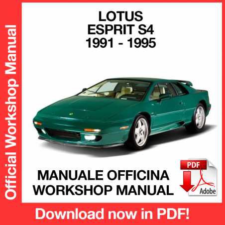 WORKSHOP MANUAL SERVICE REPAIR LOTUS ESPRIT S4 (1991-1995) (EN)