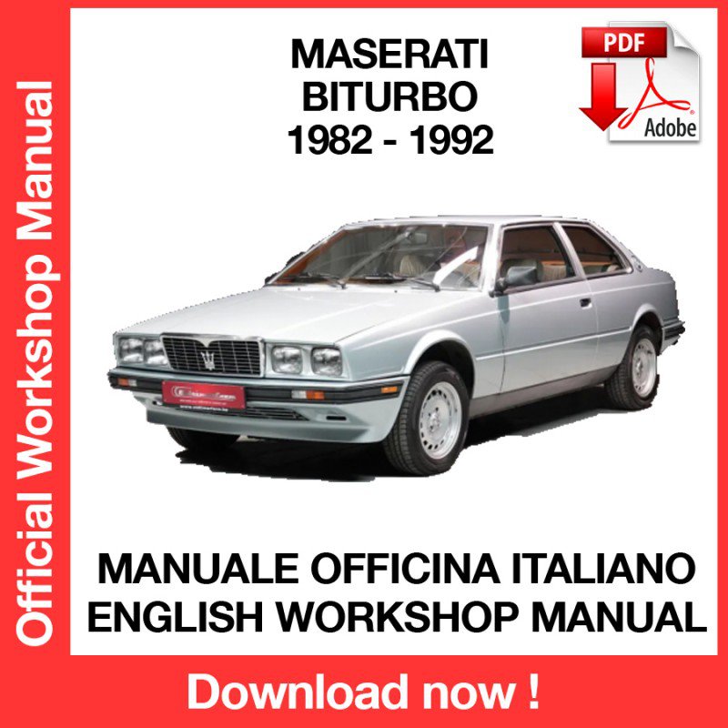 WORKSHOP MANUAL SERVICE REPAIR MASERATI BITURBO (1982-1992) (EN)