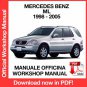 WORKSHOP MANUAL SERVICE REPAIR MERCEDES BENZ ML W163 (1998-2005) (EN)