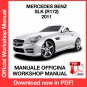 WORKSHOP MANUAL SERVICE REPAIR MERCEDES BENZ SLK R172 (2011) (EN)