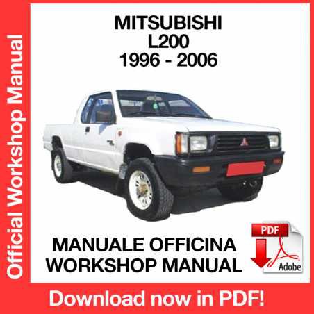 WORKSHOP MANUAL SERVICE REPAIR MITSUBISHI L200 TRITON (1996-2006) (EN)