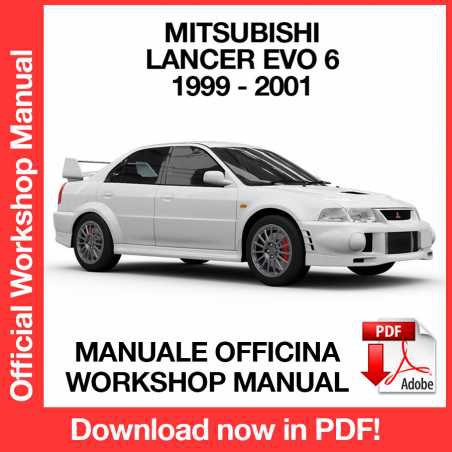 WORKSHOP MANUAL SERVICE REPAIR MITSUBISHI LANCER EVO 6 (1999-2001) (EN)