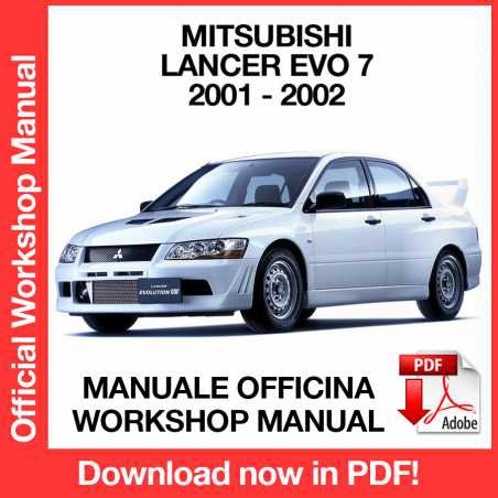 WORKSHOP MANUAL SERVICE REPAIR MITSUBISHI LANCER EVO 7 (2001-2002) (EN)