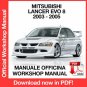 WORKSHOP MANUAL SERVICE REPAIR MITSUBISHI LANCER EVO 8 (2003-2005) (EN)